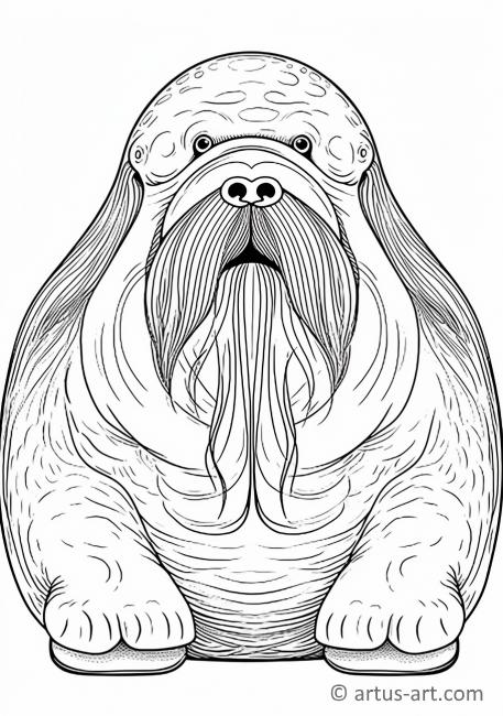 Cute Walrus Coloring Page